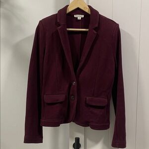 Whistles Deep Burgundy Blazer